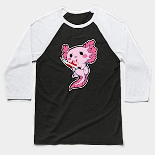 Psycholotl - Funny Psycho Axolotl Baseball T-Shirt